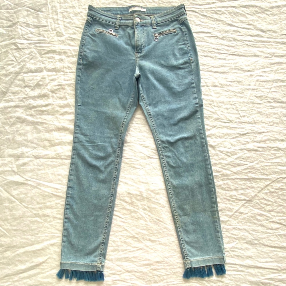 MAC Skinny Jeans with Tassel Fringe Made in Germany Sz 36/27